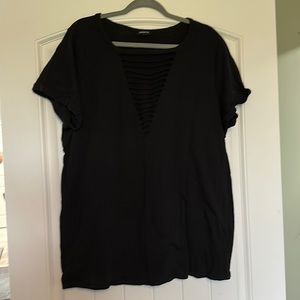 Torrid Distressed Tee Black